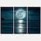 Designart - Super Moon Over The Sea I - Modern Canvas Wall Art Print